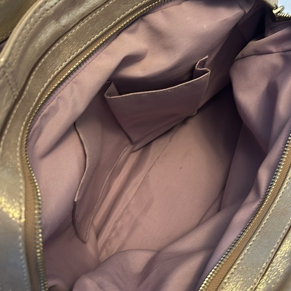 COACH F15075 Soho Leather Flap Buckle Hobo Bag Champagne Sparkle - Picture 7 of 8